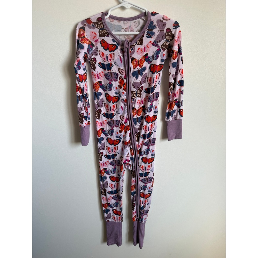 Little Sleepies Butterfly Kisses Bamboo Zippy 3T